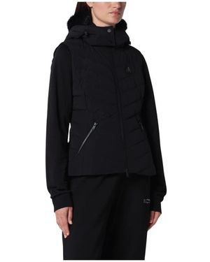 Moose Knuckles Jassen ,Zwart ,Nylon Elora Down Vest