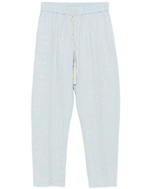 Semicouture Straight Pants - Blue