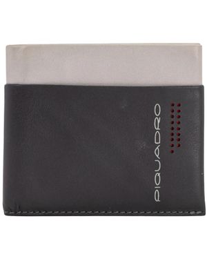 Piquadro Leder Geldbörsen Und Kartenhalter - Schwarz