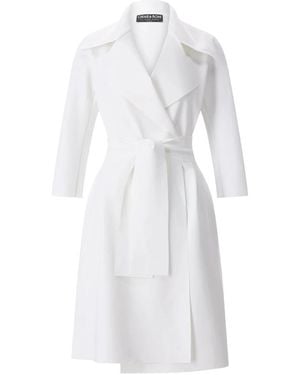 Chiara Boni Belted Coats - Bianco