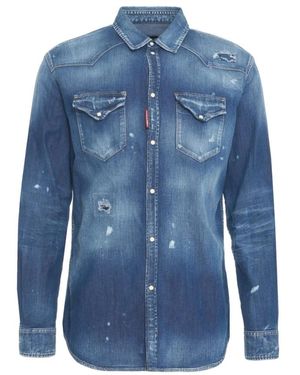 DSquared² Denim Shirts - Blauw