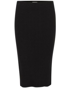 Soaked In Luxury Midi Skirts - Nero