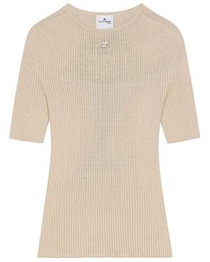 Courreges Round-Neck Knitwear - Neutro