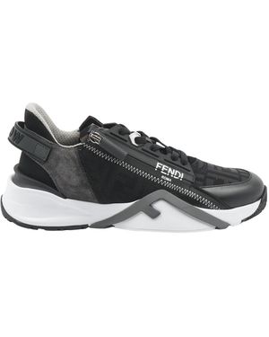 Fendi Schoenen ,Zwart ,Leer Flow Sneakers