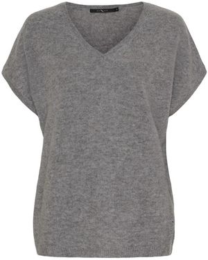 Btfcph V-Hals Gebreid T-Shirt - Grijs