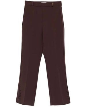 Elisabetta Franchi Cropped Trousers - Brown