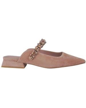 Alma En Pena. Heeled Mules - Brown