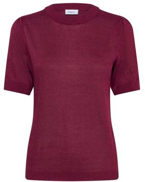 Saint Tropez Ronde Hals Knitwear - Paars