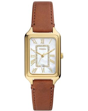 Fossil Raquel Drie-Wijzer Horloge Met Datum - Wit
