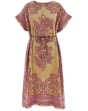Zimmermann Aster Midi Kleid - Pink