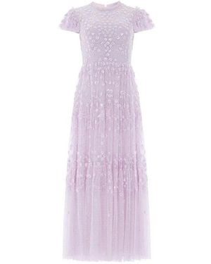 Needle & Thread Clover Kurzes Ärmel Ankle Gown - Lila