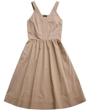 Blauer Midi Dresses - Marrón