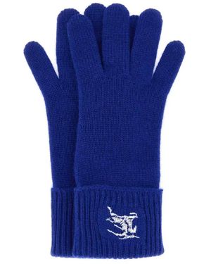 Burberry Ekd Logo Cashmere Gloves - Blauw