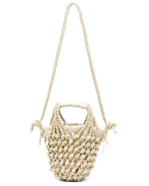 Alysi Tassen ,Katoen Net Bag - Metallic