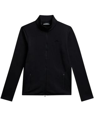 J.Lindeberg Jassen ,Zwart ,Polyester Warm Fleece Mid Layer Jacket - Blauw