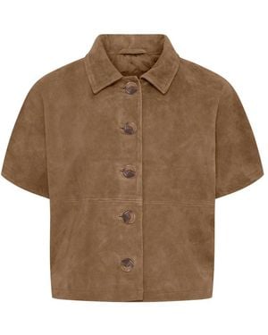 Btfcph Kurzärmelige Wildlederjacke - Braun