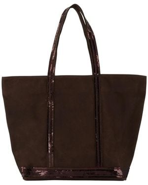 Vanessa Bruno Tassen ,Bruin ,Leer Cabas L Zipped Tote