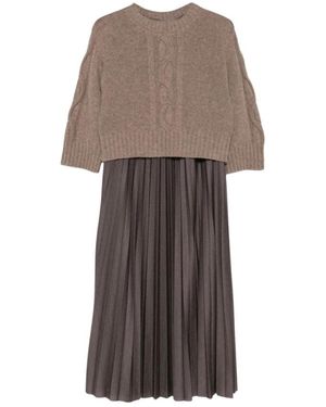 Weekend by Maxmara Wkdcalco Jurk - Bruin