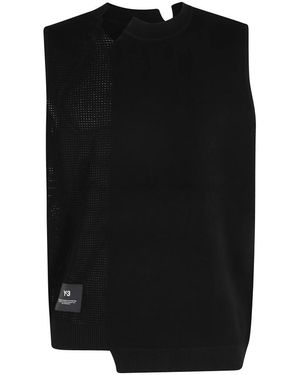 Y-3 Truien & Vesten ,Zwart ,Gfx Knit Vest