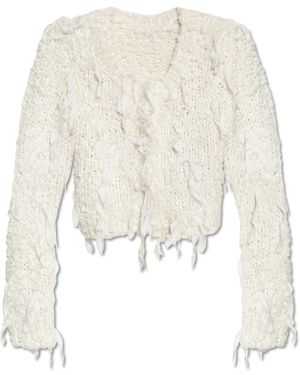 LoveShackFancy Cardigan Carol - Weiß