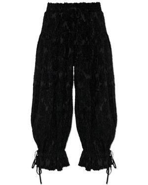 Ganni Wide Trousers - Negro