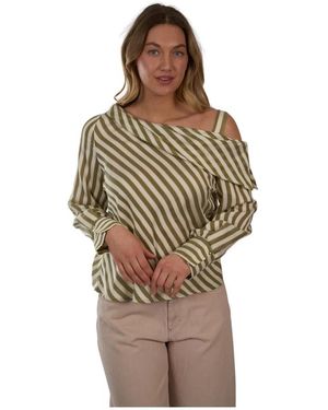 Caroline Biss Overhemden ,Groen ,Blouse - Bruin