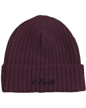 MC2 Saint Barth Accessoires ,Rood ,Wol Wengen Wollen Muts - Paars
