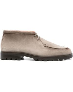 Santoni Lace-Up Boots - Gray