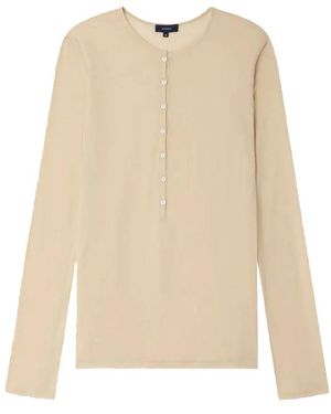 Soeur Long Sleeve Tops - Natural