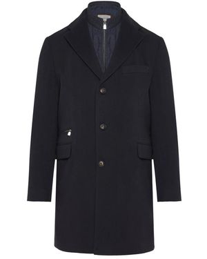 Corneliani Single-Breasted Coats - Blue