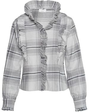 Hèst Overhemden ,Grijs ,Grijs Geruite Blouse