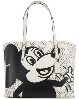 COACH Mickey mouse x keith haring tote bag - Nero