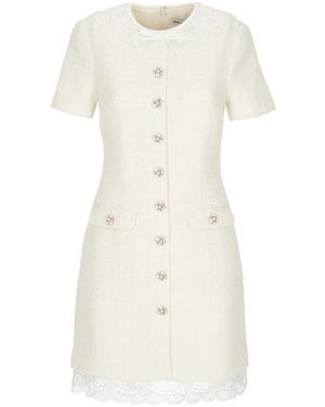 Self-Portrait Shirt Dresses - Bianco