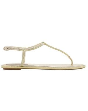 Rene Caovilla Flat Sandals - Natural