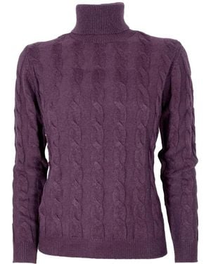 Cashmere Company Turtlenecks - Purple
