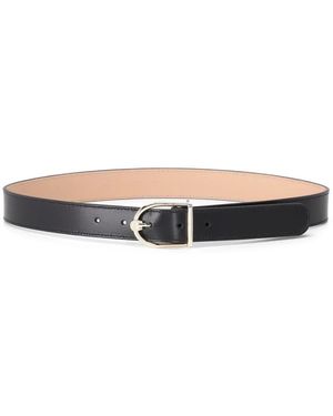 Aigner Logo Riem 3 Cm - Zwart