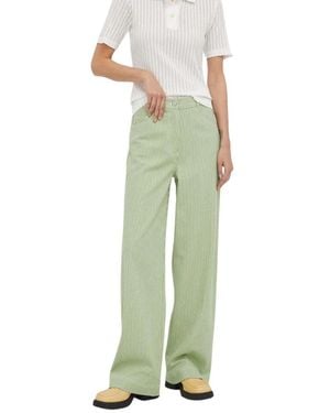 REMAIN Birger Christensen Wide Trousers - Verde