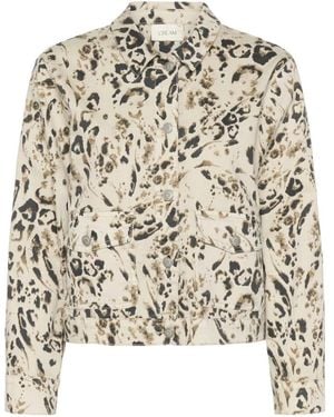 Cream Denim Jackets - Blanco