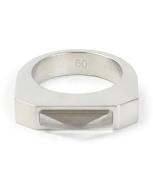 Rick Owens Temple Hollywood Pyramid Ring - Weiß