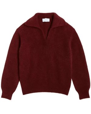 Opal Studio V-Neck Knitwear - Rojo