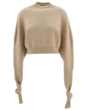 Jacquemus Truien & Vesten ,Wol Le Pull Fiocco - Naturel