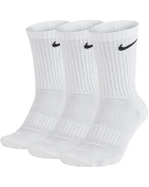 Nike Everyday Cushioned Training Crew Socks (3 Pairs) - White