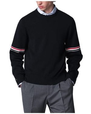 Thom Browne Round-Neck Knitwear - Noir