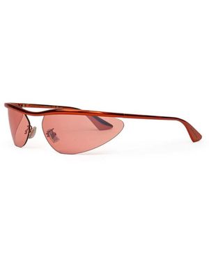 Bottega Veneta Oranje Metalen Zonnebril Sportief Model - Roze