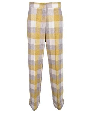 Erika Cavallini Semi Couture Straight Trousers - Yellow