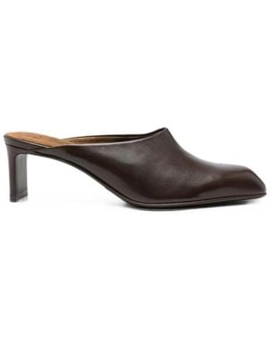 KHAITE Mules Mit Blockabsatz Und Eckiger Spitze - Braun