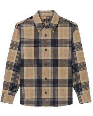 A.P.C. Geruite Overhemd - Grijs