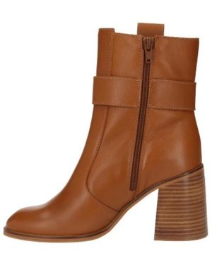 Chloé Schoenen ,Bruin ,Leer Luxe Camel Laarzen