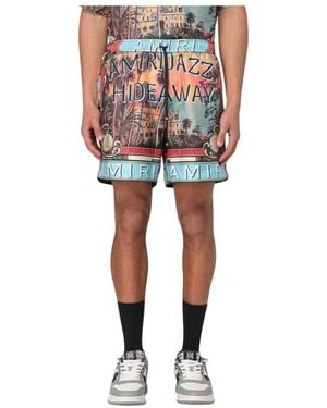 Amiri Bunte Jazz Hideaway Shorts - Blau