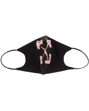 Off-White c/o Virgil Abloh Brushstroke Arrows Mondkapje - Zwart